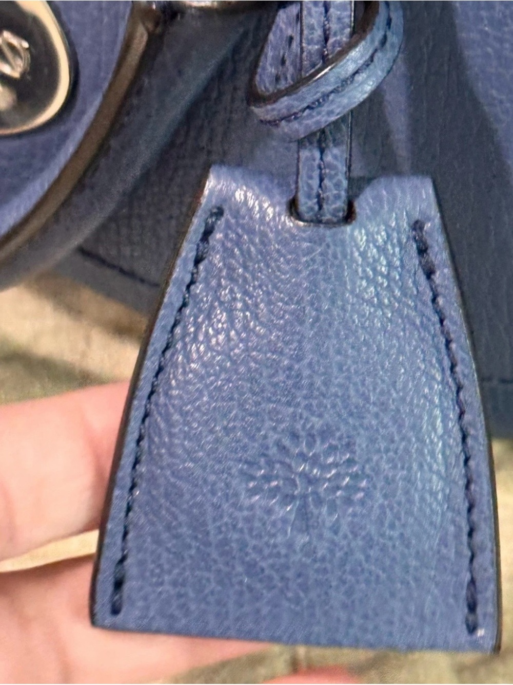 Mulberry Del Rey Bag In Blue Leather Silver Hardware Quiet Luxury Colorful - Picture 3 of 13